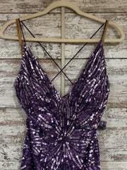 PURPLE SPARKLY LONG DRESS
