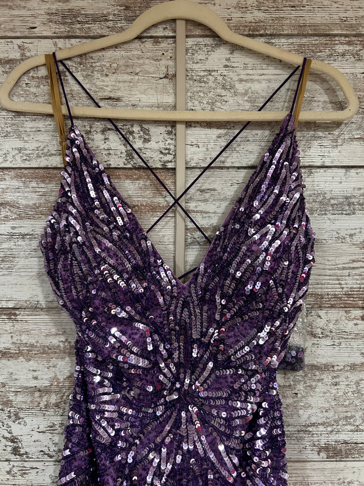 PURPLE SPARKLY LONG DRESS