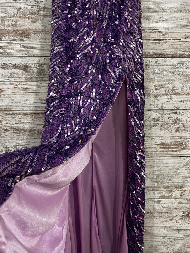 PURPLE SPARKLY LONG DRESS