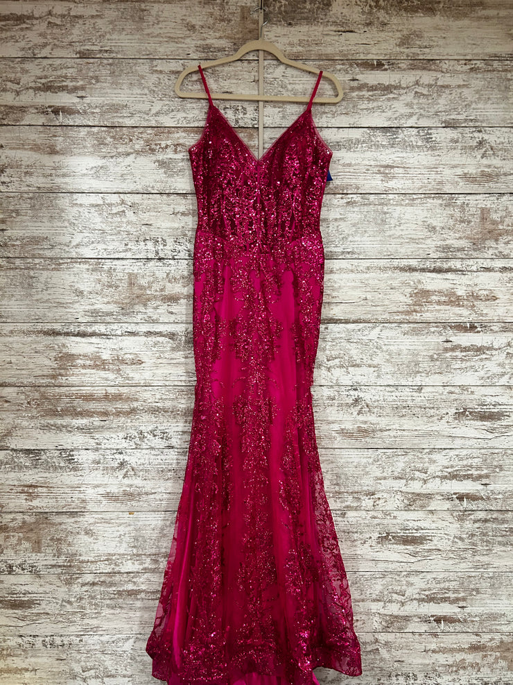 PINK SPARKLY LONG DRESS