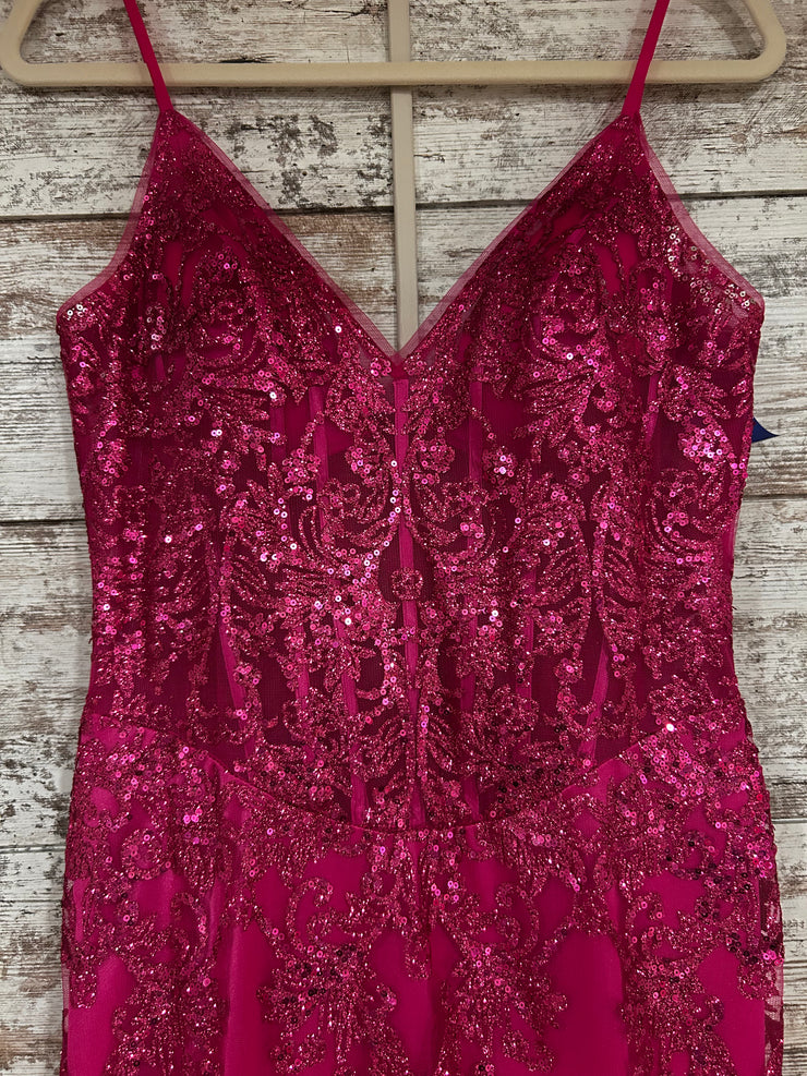 PINK SPARKLY LONG DRESS