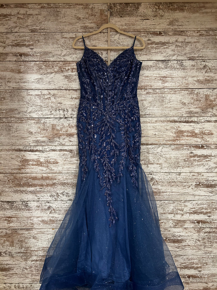 BLUE SPARKLY MERMAID GOWN