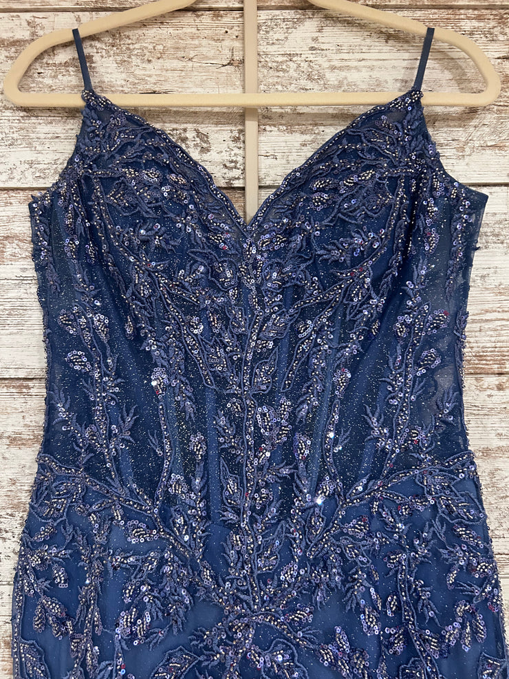 BLUE SPARKLY MERMAID GOWN