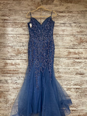 BLUE SPARKLY MERMAID GOWN