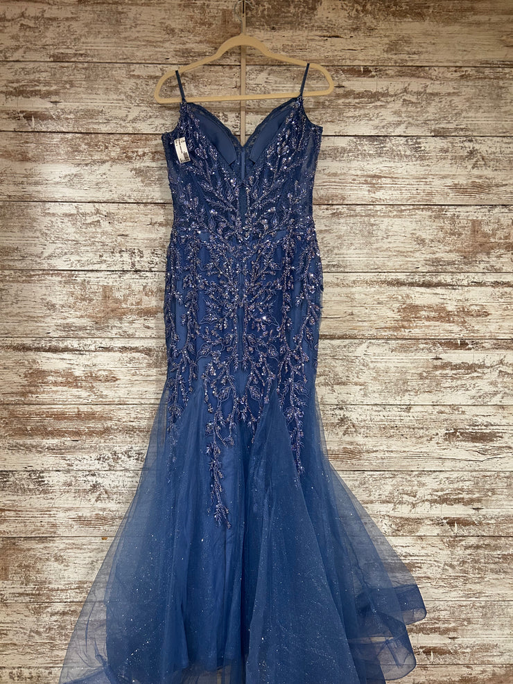 BLUE SPARKLY MERMAID GOWN