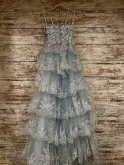 BLUE SPARKLY LAYERED A LINE