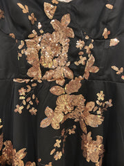 BLACK/GOLD SHORT DRESS