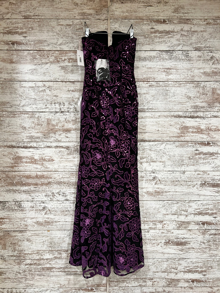 PURPLE/BLACK LONG DRESS (NEW)