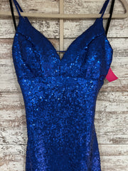 ROYAL BLUE SPARKLY LONG DRESS