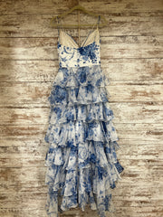 BLUE/WHITE FLORAL A LINE $600