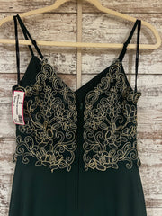 GREEN/GOLD LONG EVENING GOWN