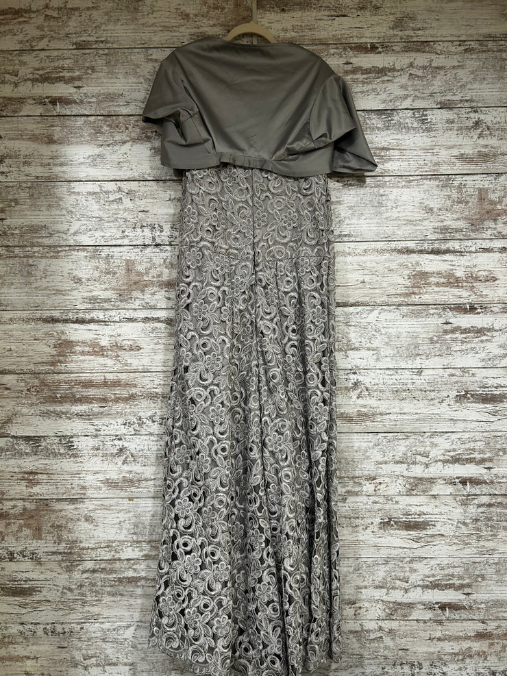 GRAY HANDMADE LONG DRESS $1500