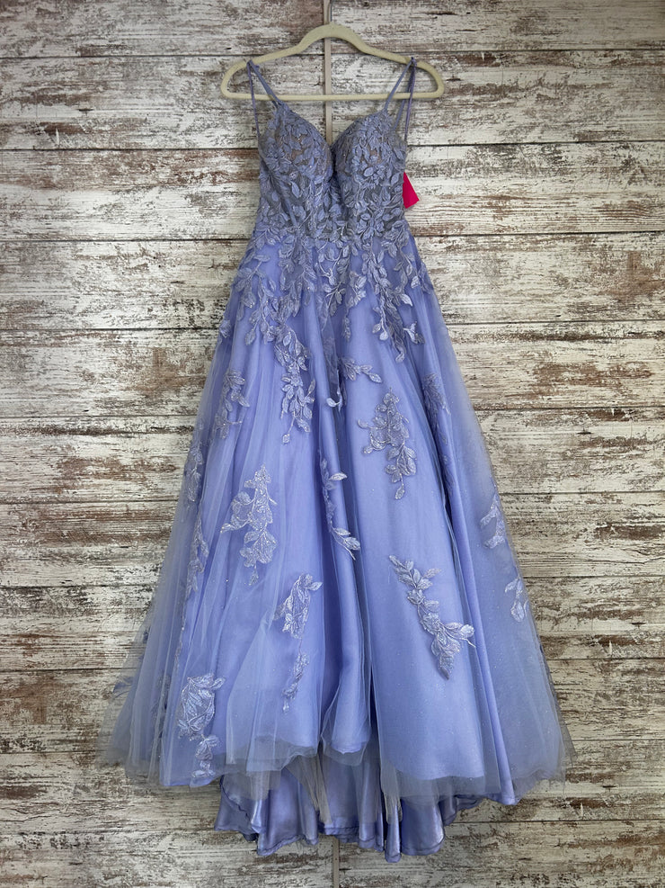 LAVENDER/FLORAL A LINE GOWN
