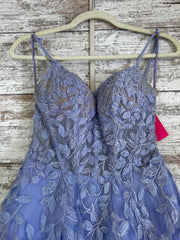 LAVENDER/FLORAL A LINE GOWN