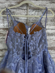 LAVENDER/FLORAL A LINE GOWN