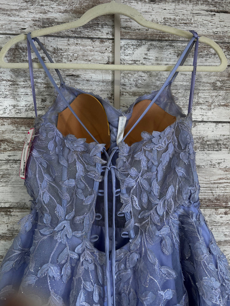 LAVENDER/FLORAL A LINE GOWN