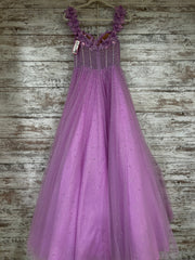 LAVENDER SPARKLY A LINE GOWN