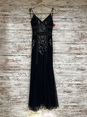NAVY/SILVER SPARKLY LONG DRESS