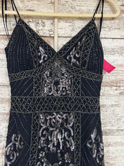 NAVY/SILVER SPARKLY LONG DRESS