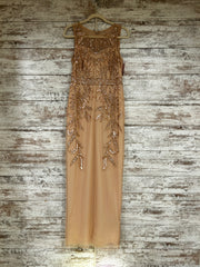 PEACH/GOLD SPARKLY LONG DRESS