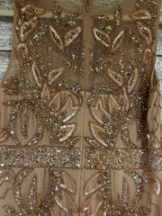 PEACH/GOLD SPARKLY LONG DRESS