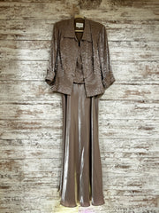 TAN 2 PC. LONG DRESS SET