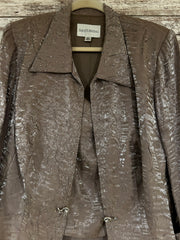 TAN 2 PC. LONG DRESS SET