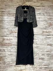 NAVY/SILVER 2 PC. LONG DRESS