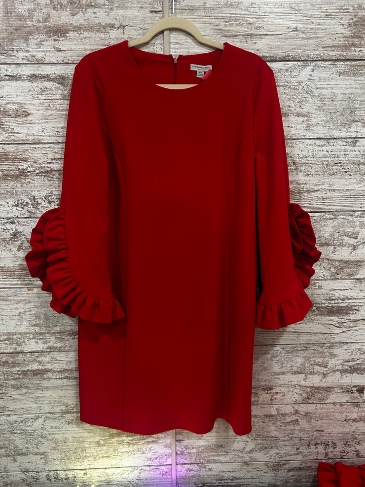 RED MIDI DRESS - RETAIL $295