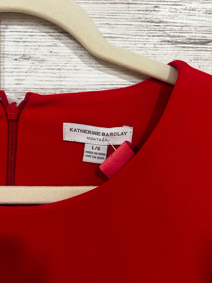 RED MIDI DRESS - RETAIL $295