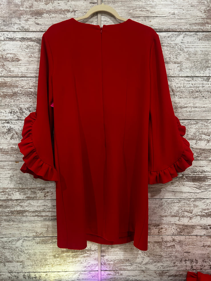 RED MIDI DRESS - RETAIL $295
