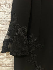 BLACK/FLORAL MIDI DRESS $590
