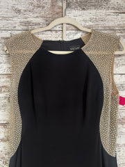 BLACK/TAN LONG EVENING GOWN