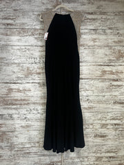 BLACK/TAN LONG EVENING GOWN