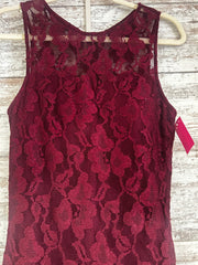 BURGUNDY FLORAL LONG DRESS