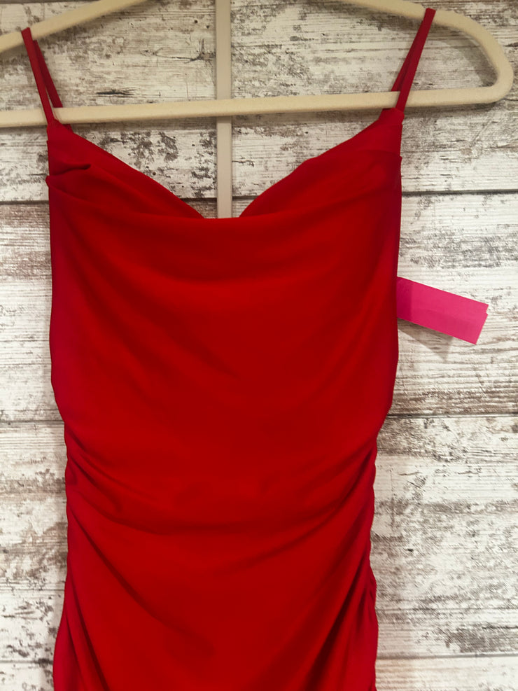 RED LONG EVENING GOWN