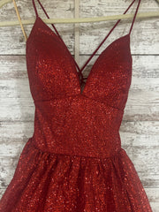RED SPARKLY A LINE GOWN (NEW)