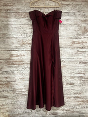 BURGUNDY A LINE GOWN