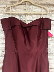 BURGUNDY A LINE GOWN
