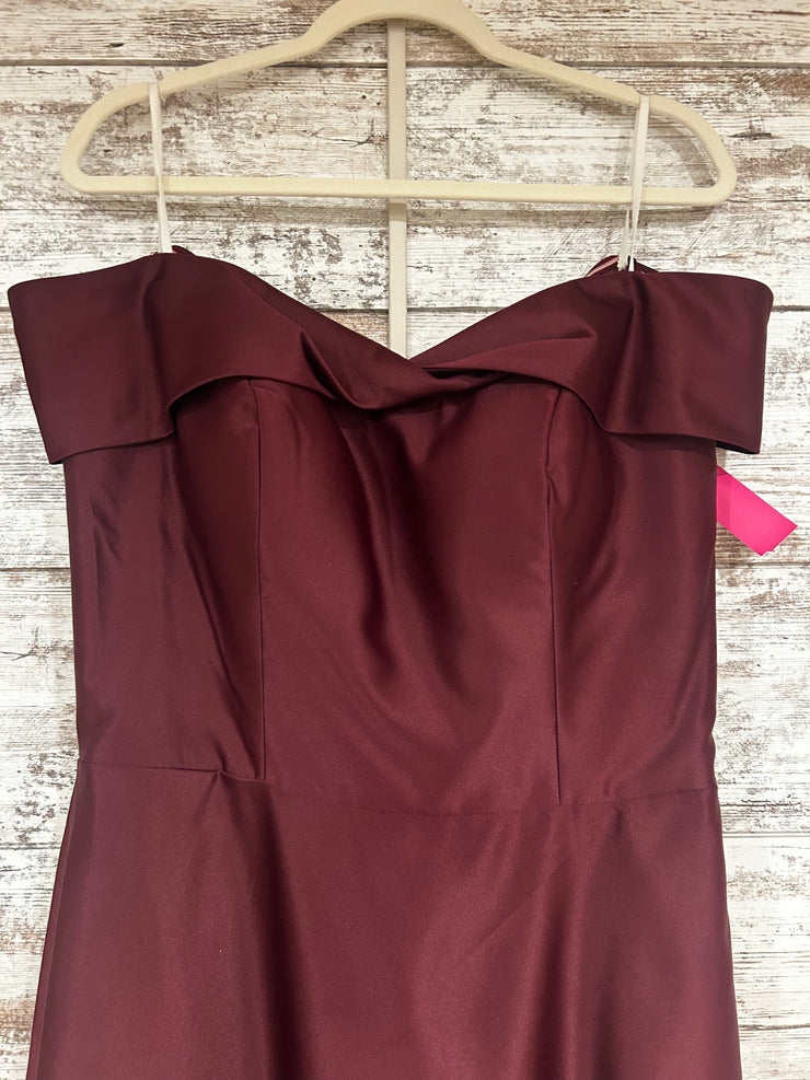 BURGUNDY A LINE GOWN