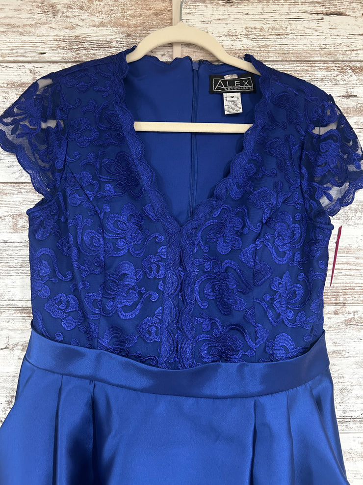 ROYAL BLUE A LINE GOWN (NEW)
