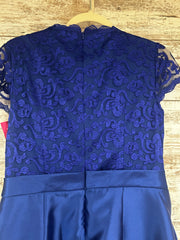ROYAL BLUE A LINE GOWN (NEW)