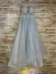 BLUE/SILVER SPARKLY A LINE GOW
