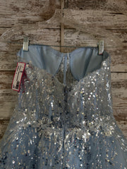 BLUE/SILVER SPARKLY A LINE GOW