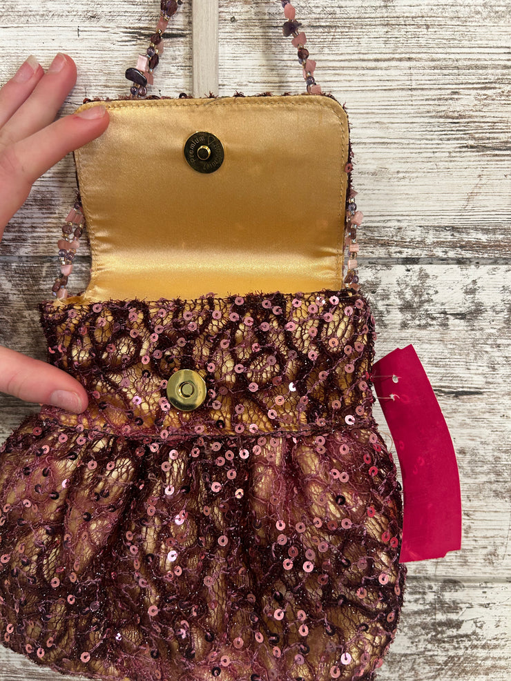 PURPLE/GOLD LACE PURSE