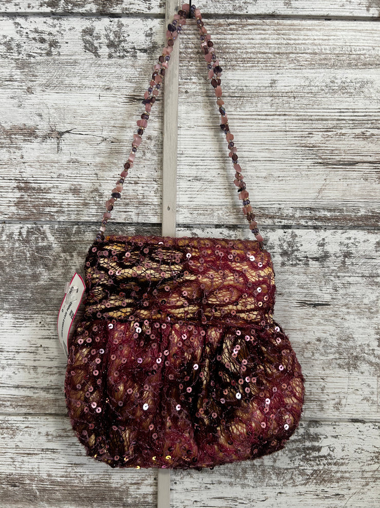 PURPLE/GOLD LACE PURSE