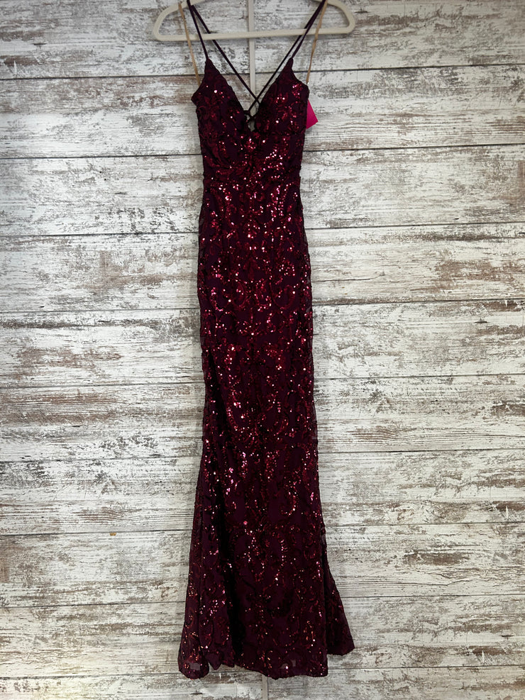 PUPRLE/BURGUNDY LONG DRESS