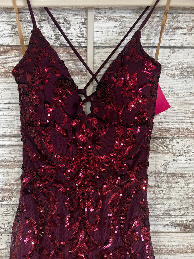 PUPRLE/BURGUNDY LONG DRESS