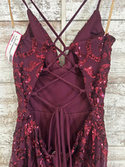 PUPRLE/BURGUNDY LONG DRESS