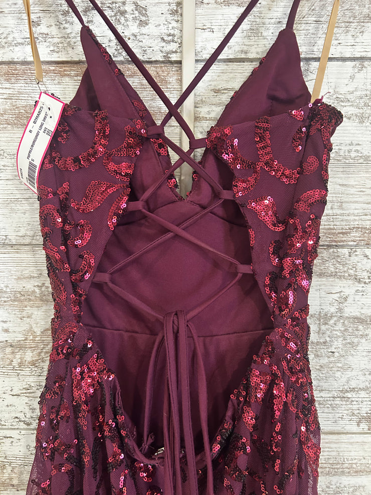 PUPRLE/BURGUNDY LONG DRESS